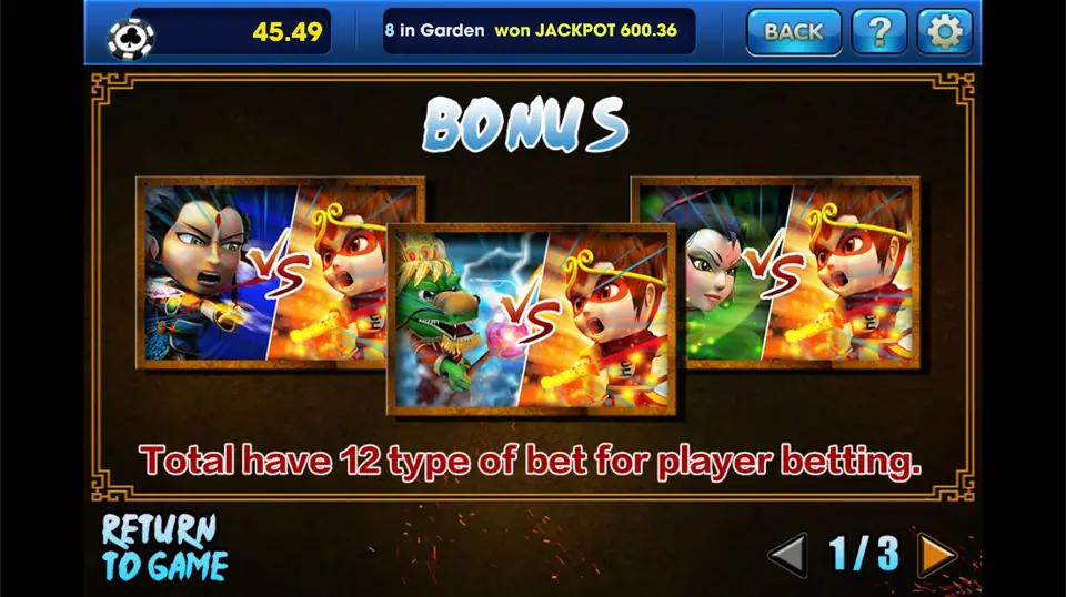 Jue Zhan Tian Xia game screen with the Monkey King Sun Wukong ready to fight