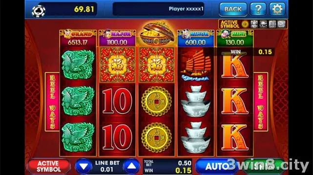 Fu Bat Jackpot screen with twelve gold coins to pick from