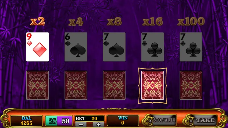 Fortune Panda paytable and jackpot display