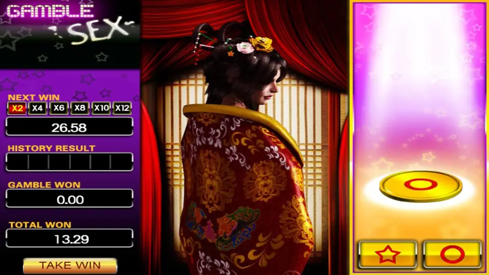 Golden Slot bet controls and total stake display