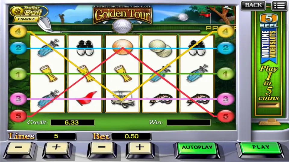 Golden Tour reels on a sunny golf course with the tournament logo