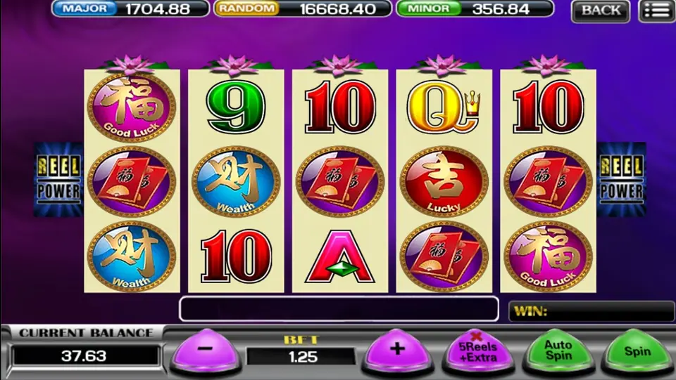 5 Koi main game reels with golden koi symbols