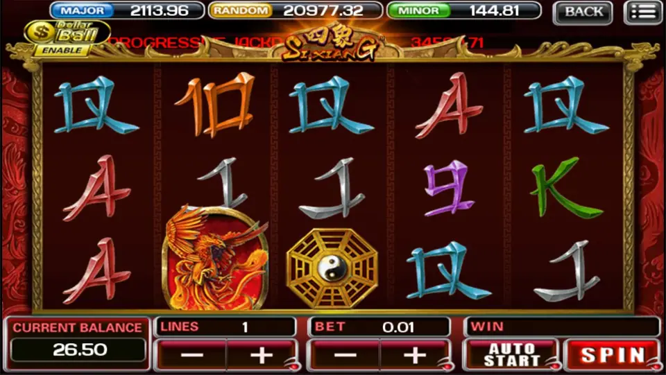 Si Xiang logo scatter symbols across the first reels