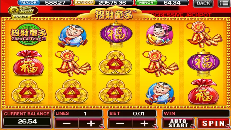 Red envelopes, firecrackers and lanterns on the Zhao Cai Tong Zi reels