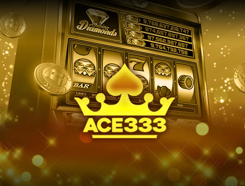 ACE333 slot app home screen with featured game banners
