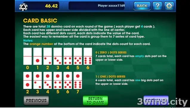 Domino game table in the 3Win8 app with tiles laid out