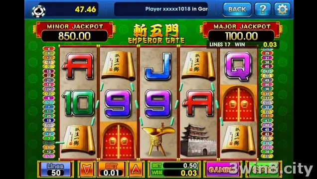 Free spins round in Emperor Gate with 3D animated symbols