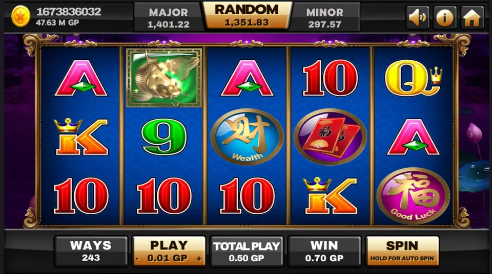 5 Koi Legends bonus selection screen with free spin options