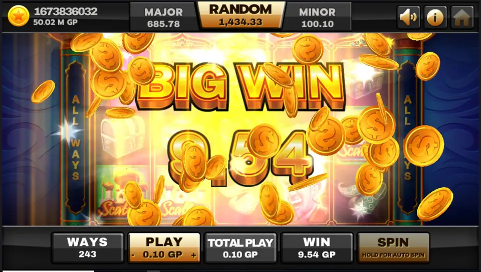 Aladdin paytable showing symbol values