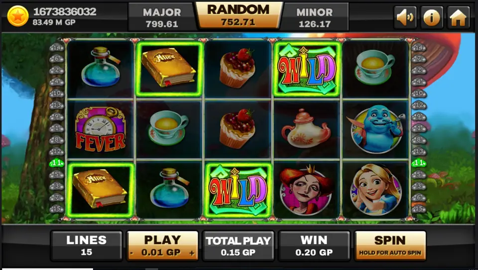 Alice Bonus selection screen with three options on Joker123