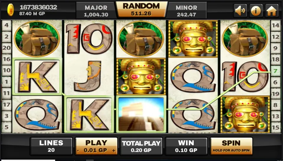 Azteca free spins with the x3 multiplier displayed