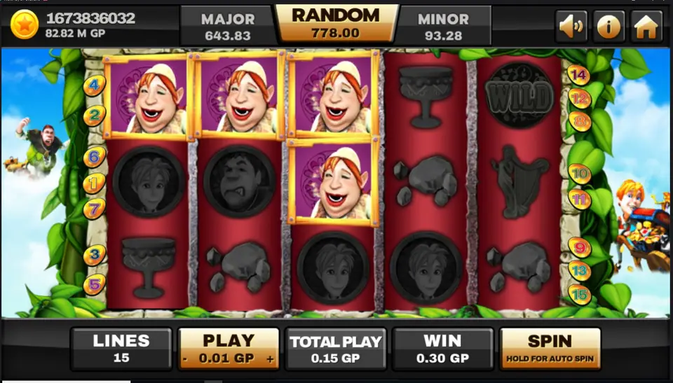 Beanstalk key collection meter above the reels