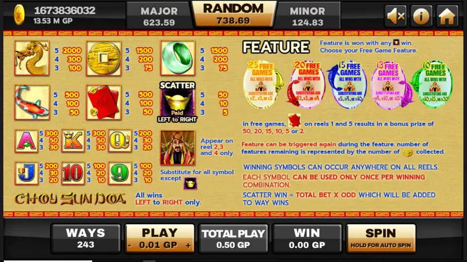 Choy Sun Doa free spins round with a 10x multiplier