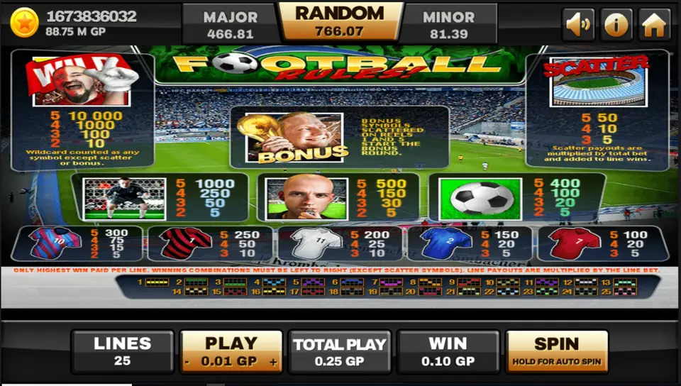 Football Rules free spins in progress with the win counter