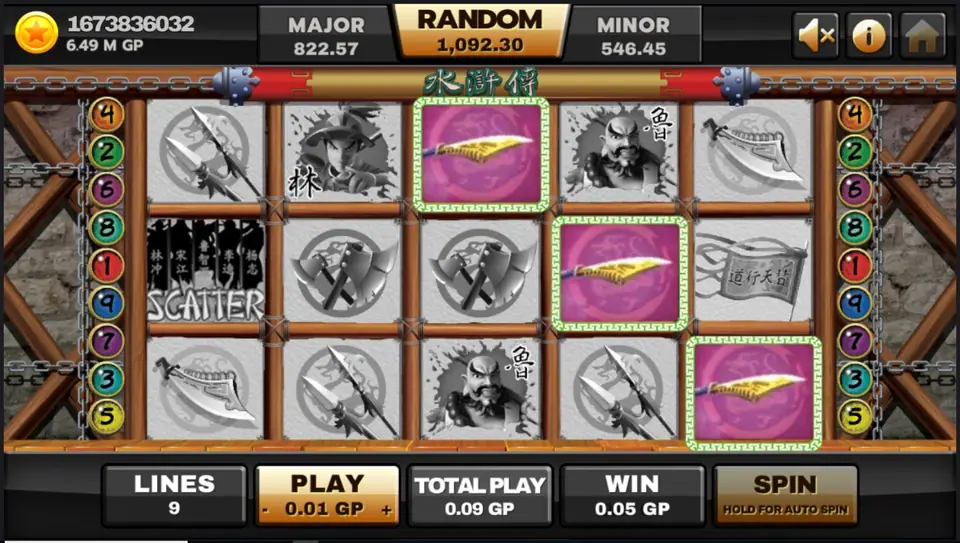 Water Margin bonus screen on Joker123