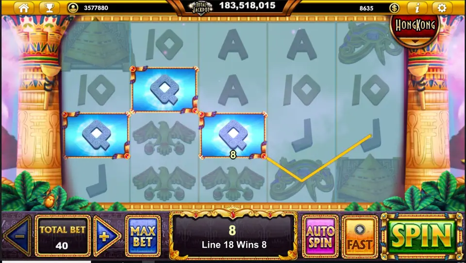 Ra the God of Sun payline layout on Live22
