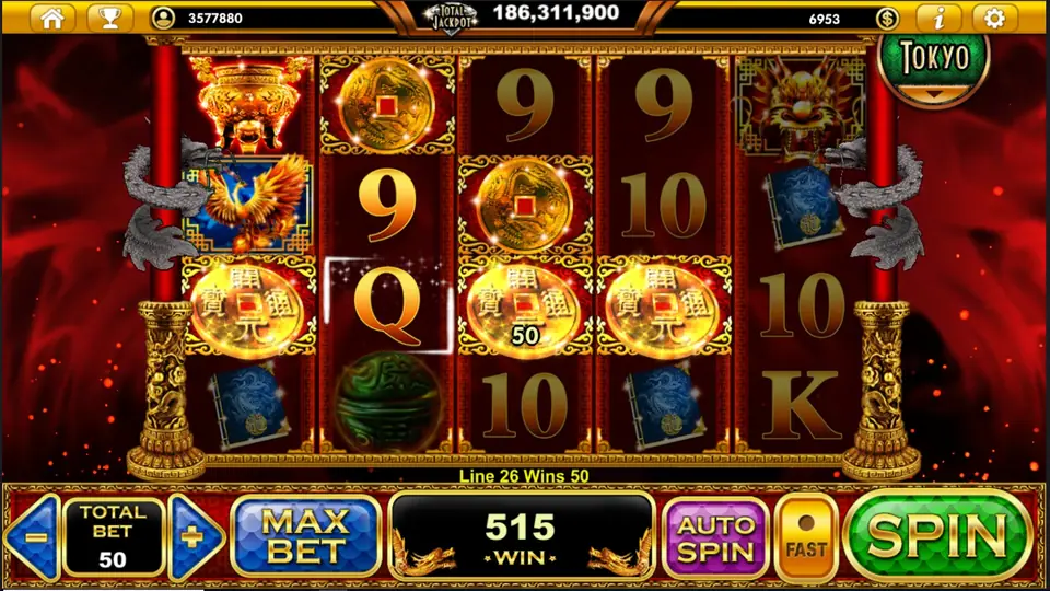 Bet controls in Resurrection Dragons showing the max bet button