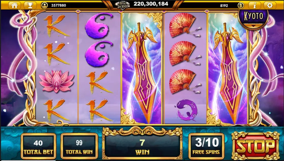 Sacred Relics paytable showing symbol values