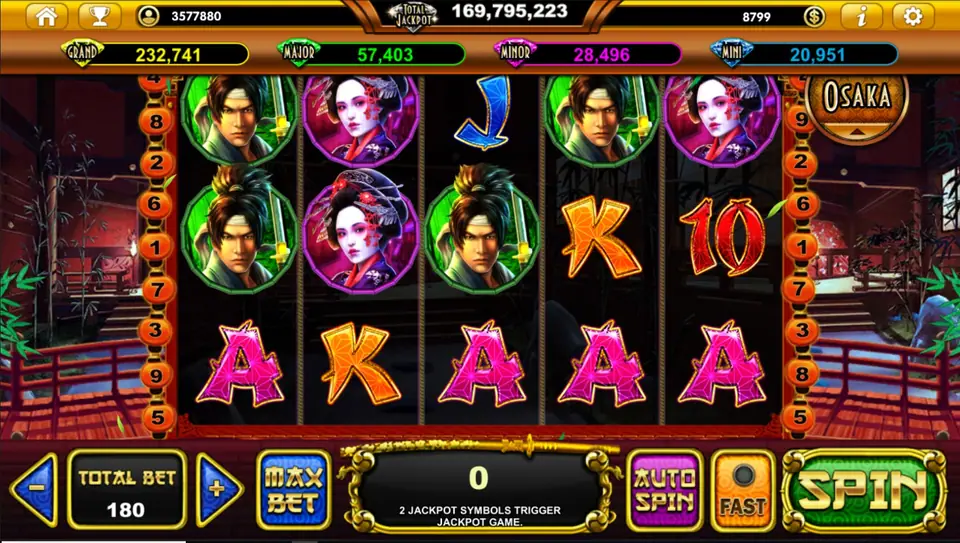 Samurai Sensei slot reels on Live22 with a samurai master
