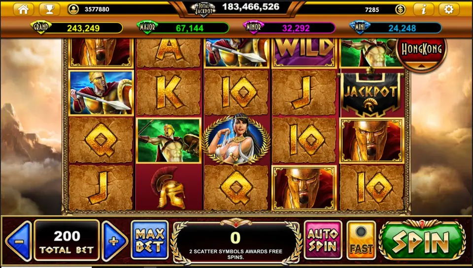 Sparta's Legacy 5x4 reels on Live22 with Spartan warrior symbols