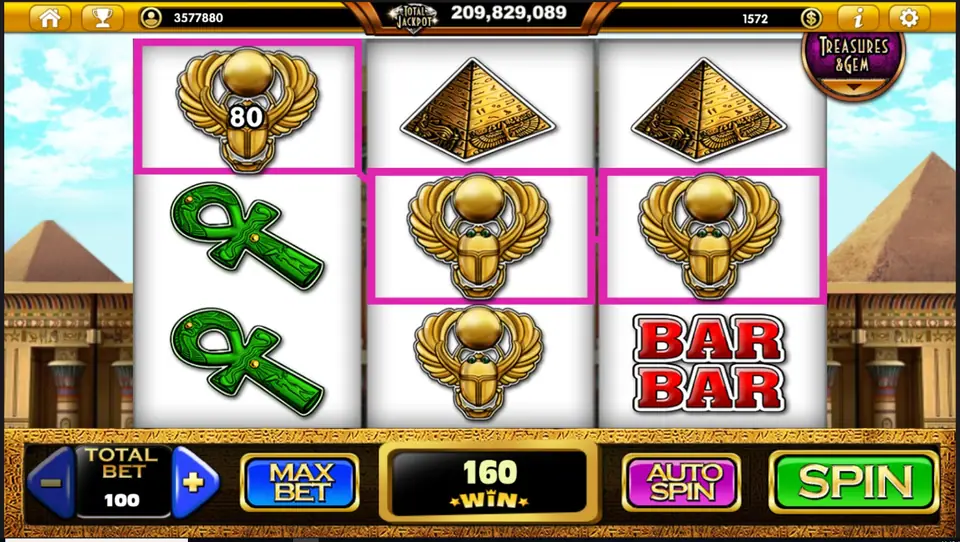 Bonus and jackpot symbols on The Lost Gems paytable