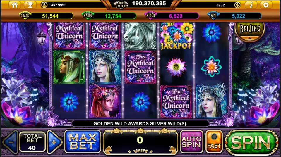 The Mythical Unicorn reels on Live22 with flowers and fairies