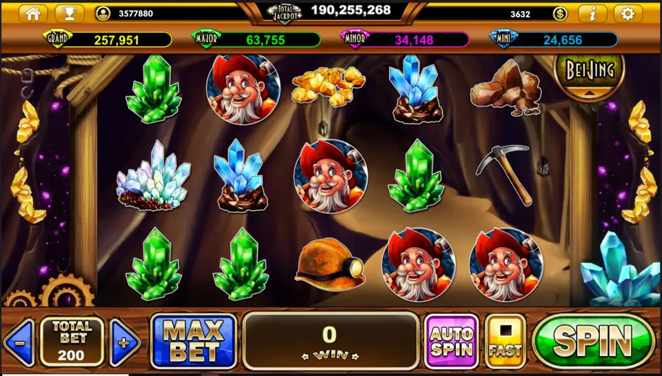 Treasures of Varna reels on Live22 with miner and gem symbols