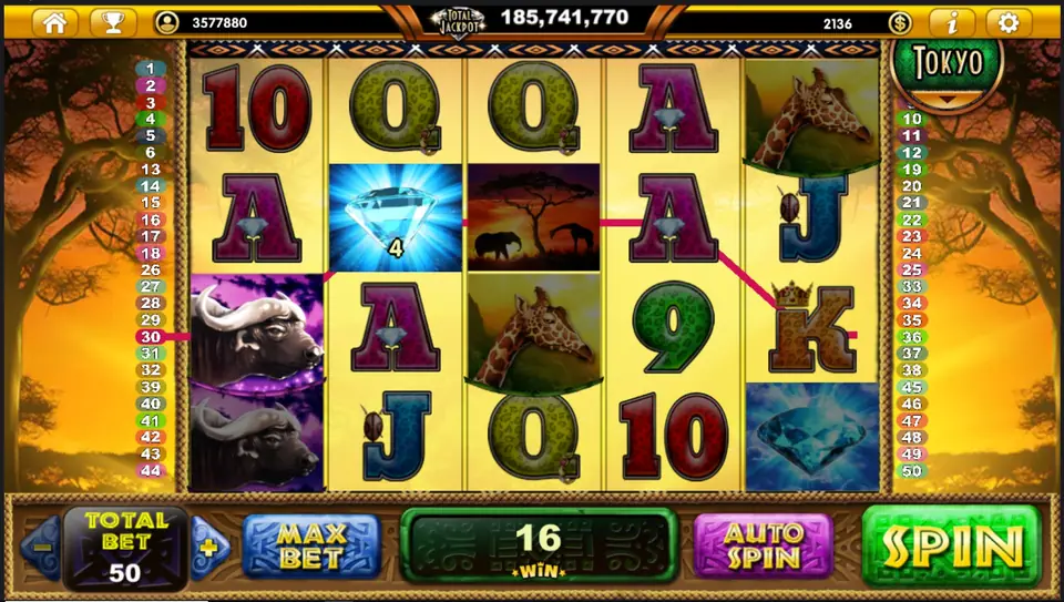 Wilds of Africa jackpot gems for the Grand, Major, Minor and Mini prizes