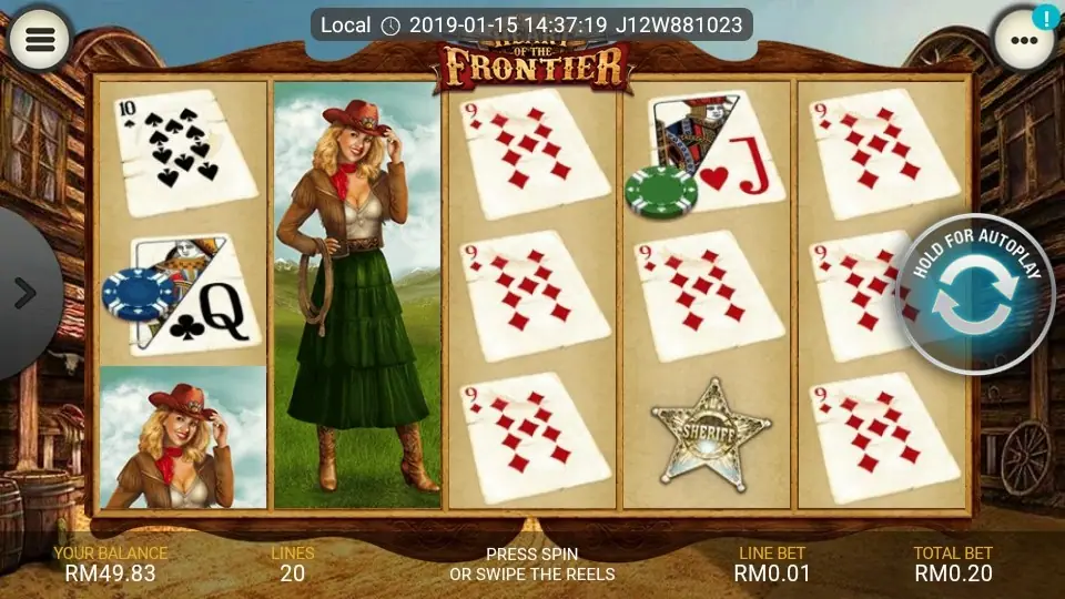Saloon-style hotels on both sides of the Heat of the Frontier reels