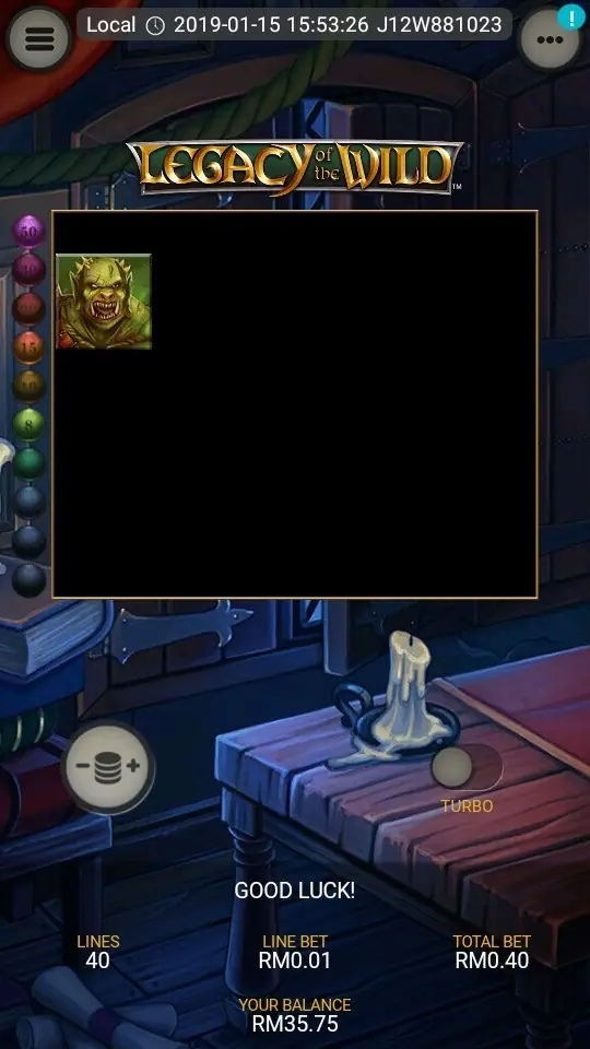 Legacy of the Wild game screen on a mobile display