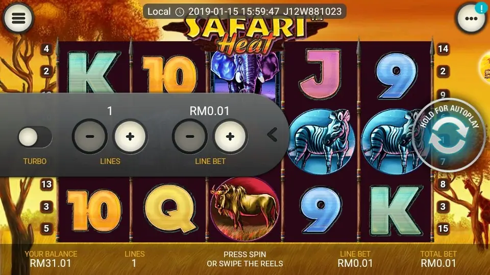 Safari Heat slot reels with lions and elephants on an African savannah