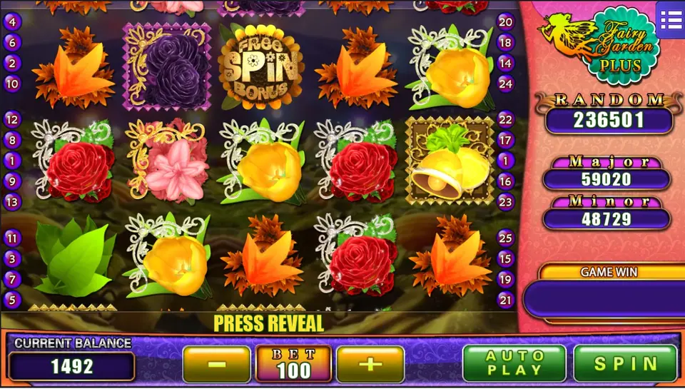 Fairy Garden PLUS slot on Mega888 with flowers and fairy symbols on the reels