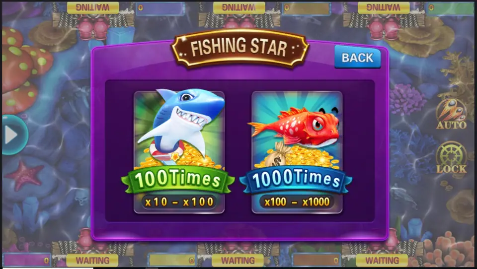 Fishing Star slot on Mega888 with a deep-sea background and fish symbols