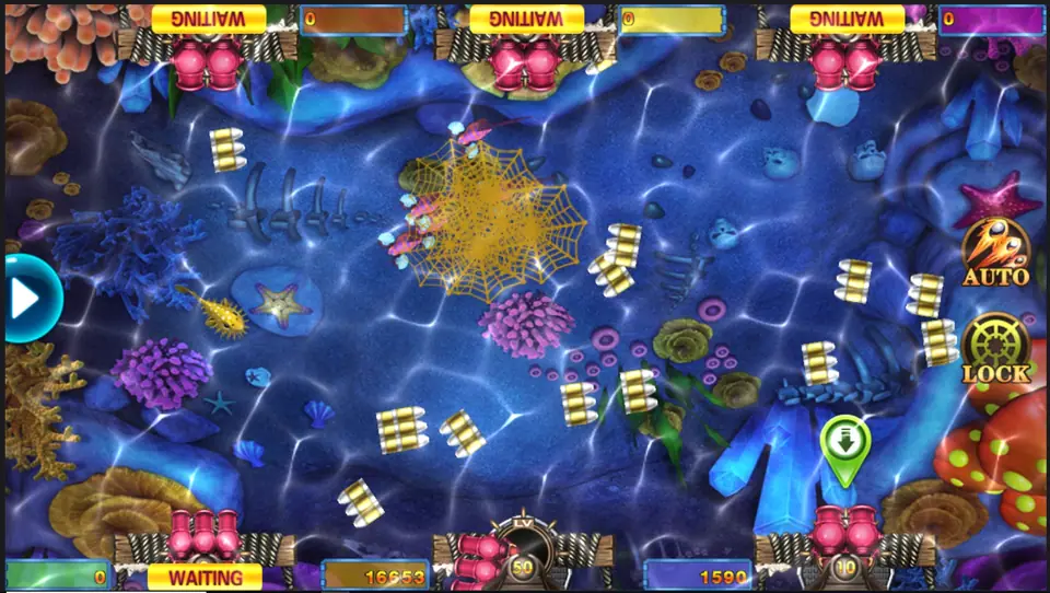 Fishing Star reels on Mega888 with colourful sea creature symbols