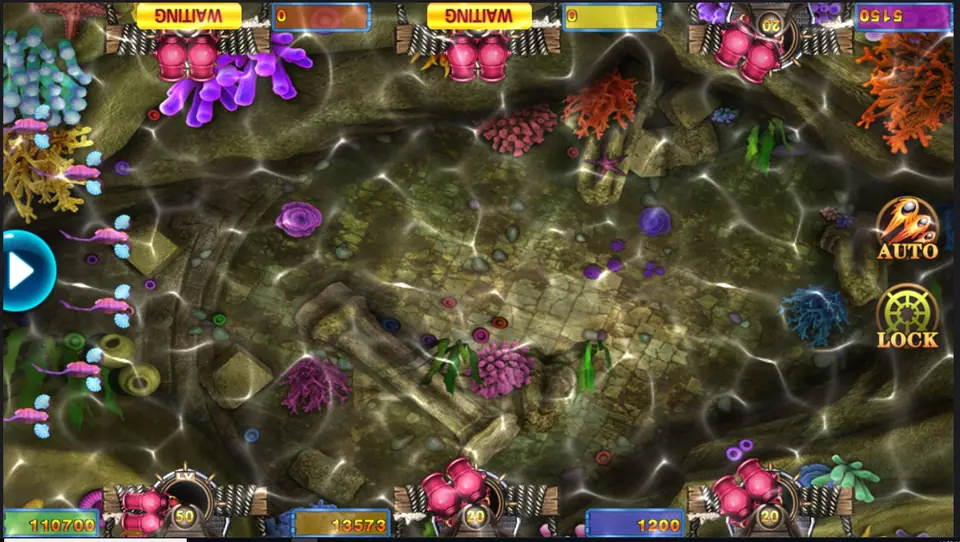 Deep-sea background behind the Fishing Star reels