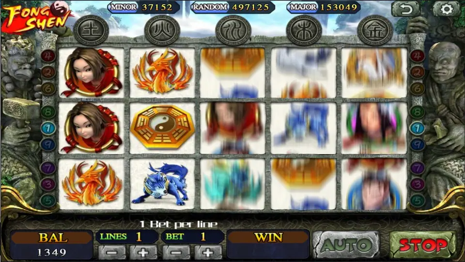 Fong Shen reels on Mega888 mid-spin with deity symbols