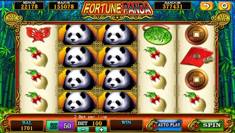 Fortune Panda slot on Mega888 with a panda among bamboo on the reels