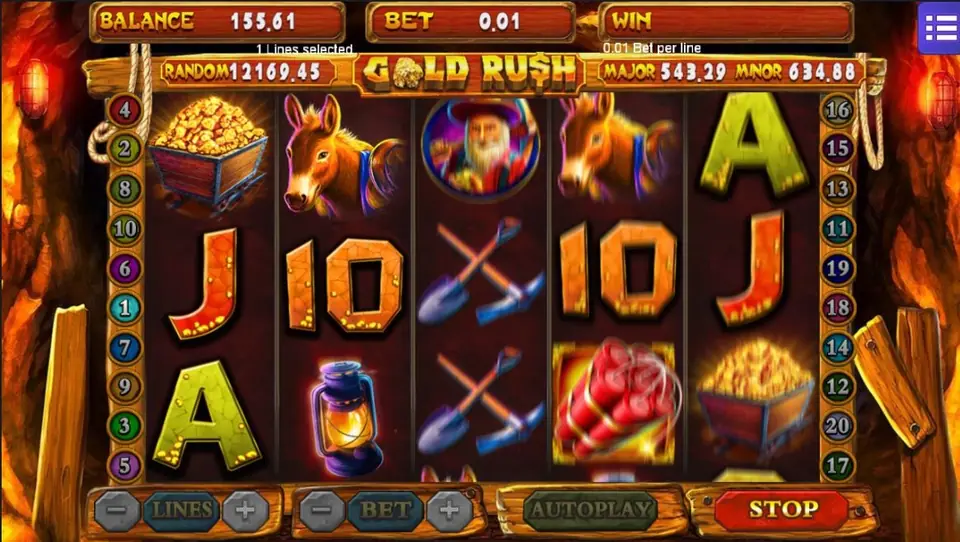 Gold Rush reels on Mega888 with the odds table on the left