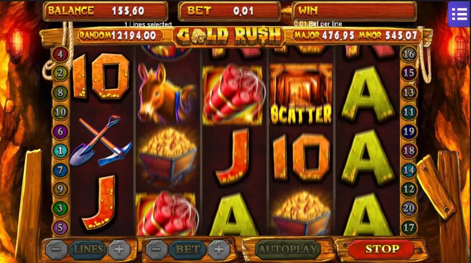 Gold bag symbols paying on two in Gold Rush
