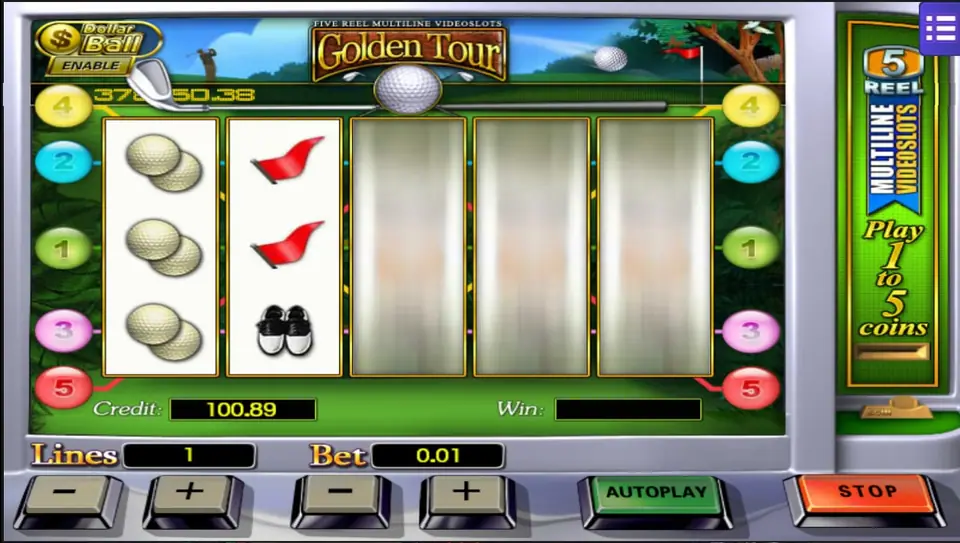 Golden Tour reels on Mega888 with golf course symbols