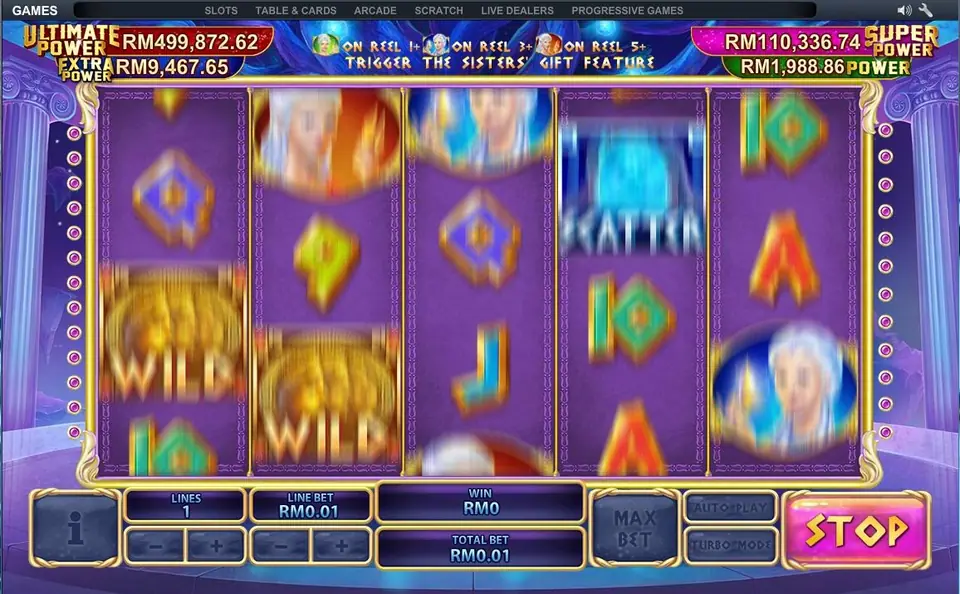 Fate Sisters mode selection screen with three free game options
