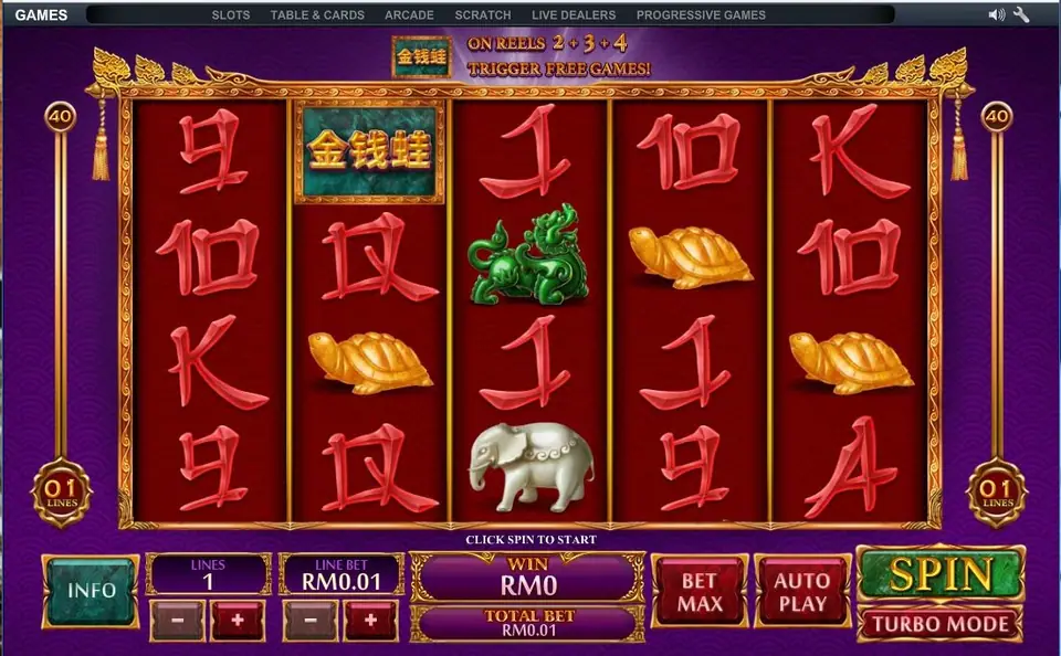 Scatter symbols landing during the Jin Qian Wa bonus round