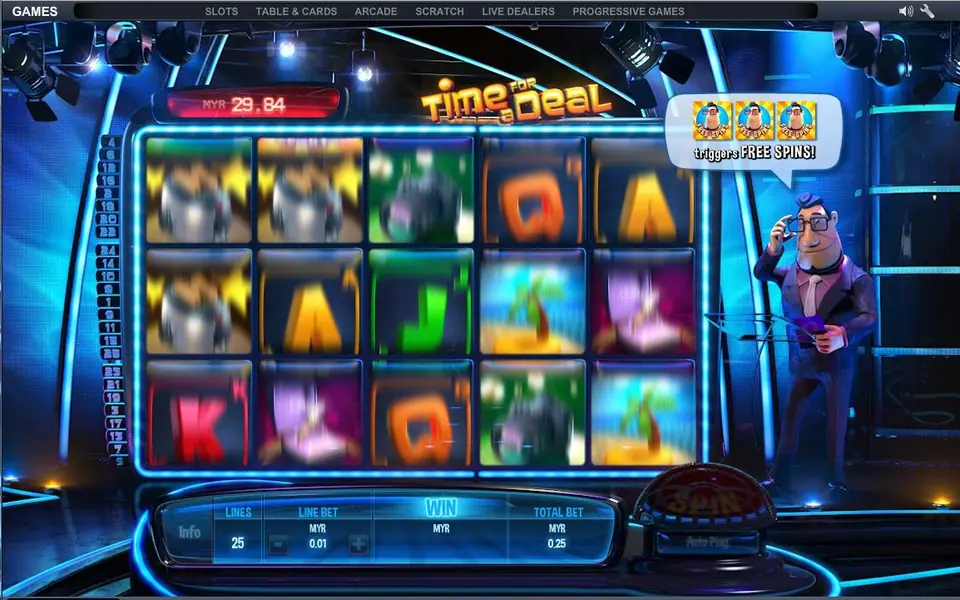 Gold coin symbols during the Time for a Deal jackpot period