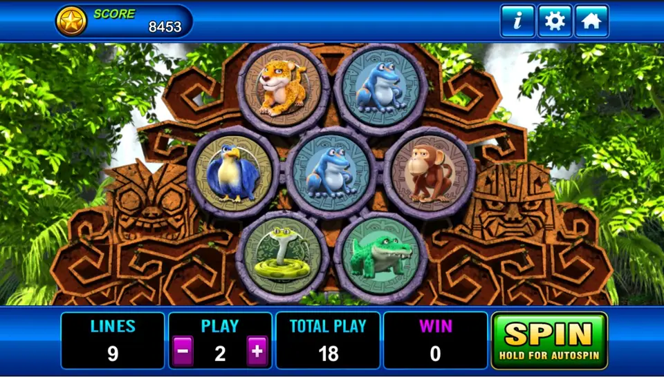 Amazon Jungle slot reels in a dense rainforest with Tarzan and Jane