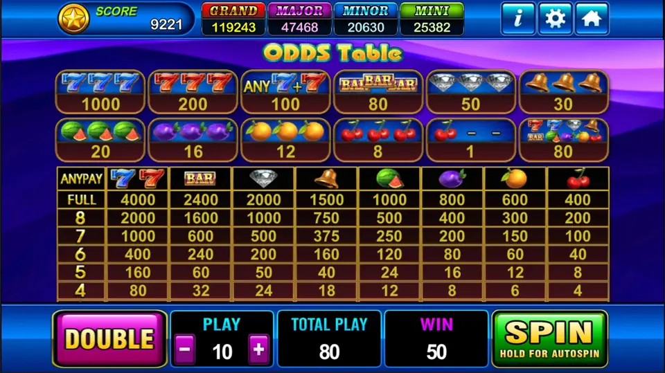 Fire Spin jackpot meters and bonus game screen