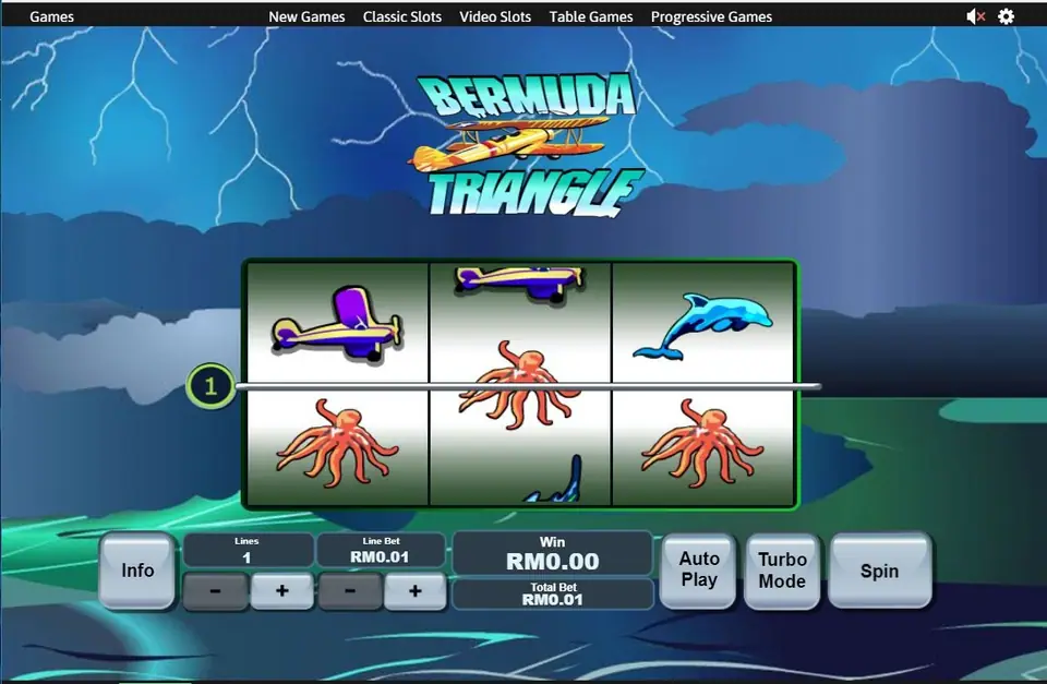 Bermuda Triangle slot on Rollex11 with a stormy ocean and ship symbols