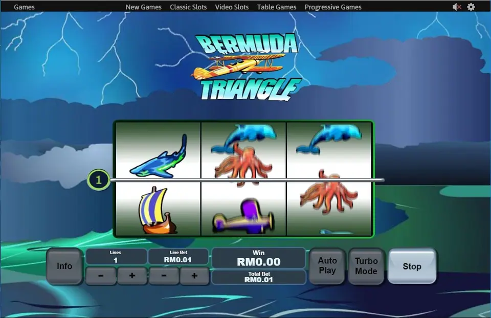 Bermuda Triangle reels on Rollex11 with ship and ocean symbols