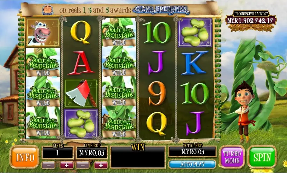 Picking bonus in Bounty of the Beanstalk with the sleeping giant