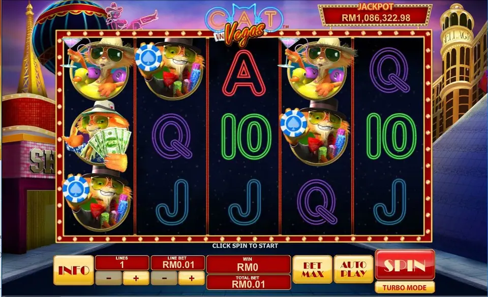 Fortune wheel bonus game in Cat in Vegas