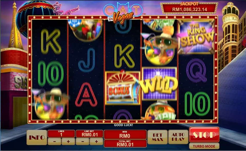 King performance poster bonus in Cat in Vegas